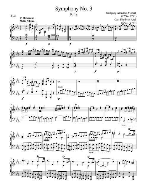 Symphony No.3, K.18 – Wolfgang Amadeus Mozart