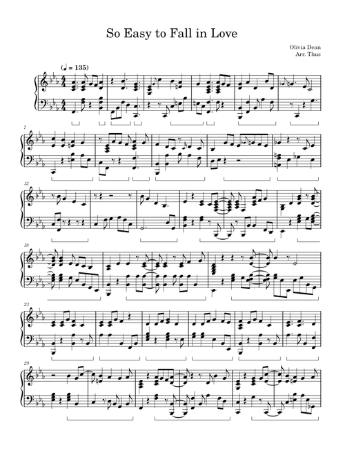 So Easy to Fall in Love (Piano Solo)