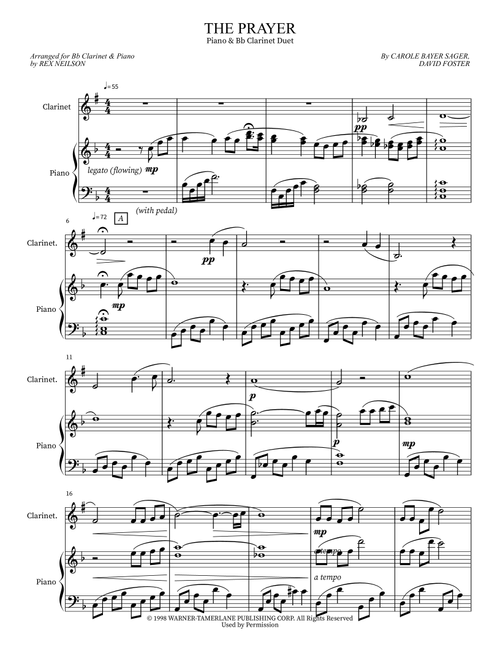 THE PRAYER - Andrea Bocelli & Céline Dion (Instrumental Duet)