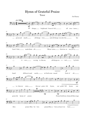Hymn of Grateful Praise – SATB Sheet Music for Piano, Bass guitar (SATB ...