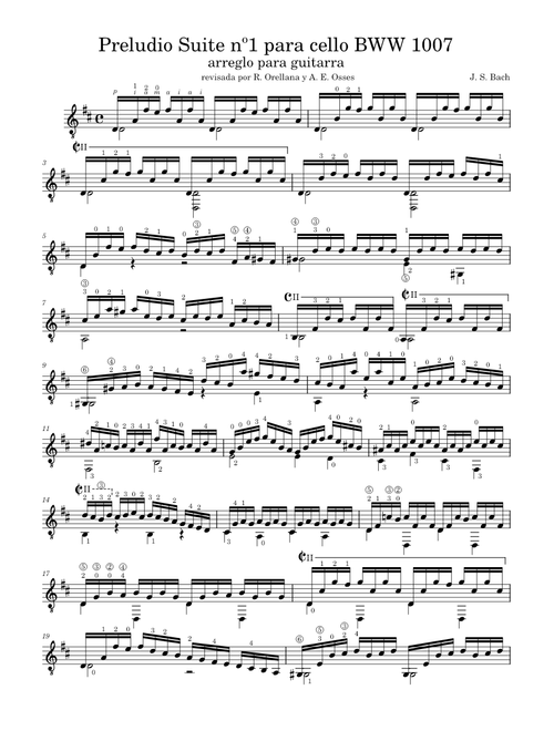 Prelude Cello Suite No.1 in G major, BWV 1007 – adapted for guitar - Johann Sebastian Bach