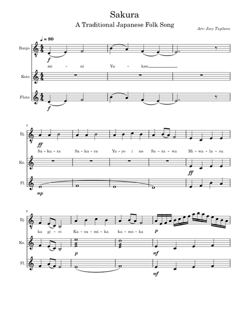 Sakura – Traditional Japanese Folk Song