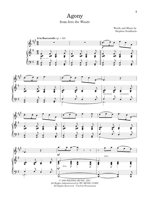Agony (from Into The Woods) - Stephen Sondheim (Trumpet and Piano)