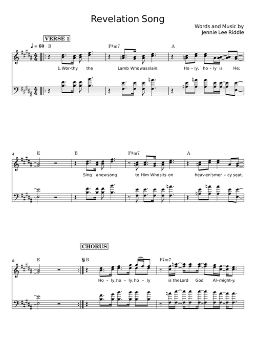Revelation song - Jennie Lee Riddle