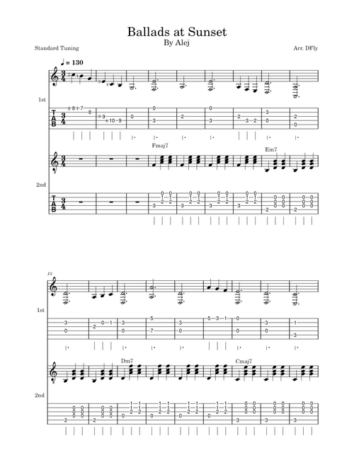 Ballads at Sunset – Alej (Arr.DFly)