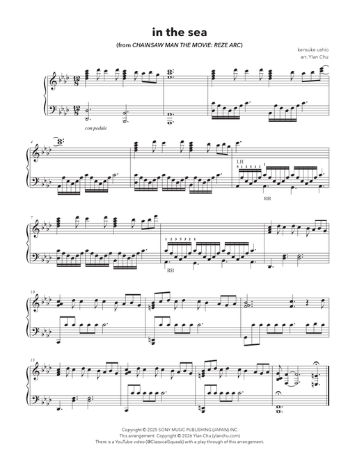 In The Sea (Arr. Ylan Chu) - Kensuke Ushio (Piano Solo)