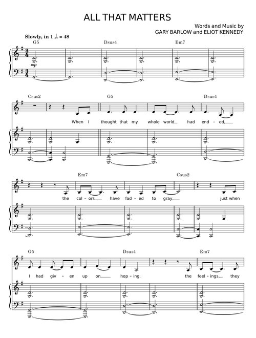 Finale (All That Matters) (from 'Finding Neverland') - Eliot Kennedy, Gary Barlow