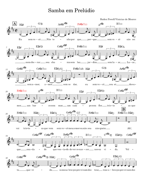 Samba em Preludio Bm