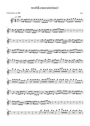 world.execute(me) | vocal & piano part Sheet Music for Piano