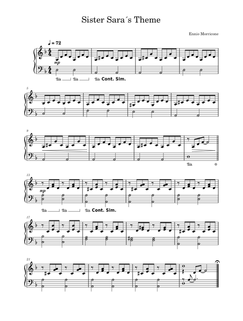 Sister Sara's Theme – Ennio Morricone