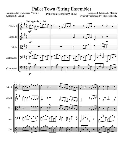 Pallet Town (String Ensemble) - Pokémon Red/Blue/Yellow (read Description)