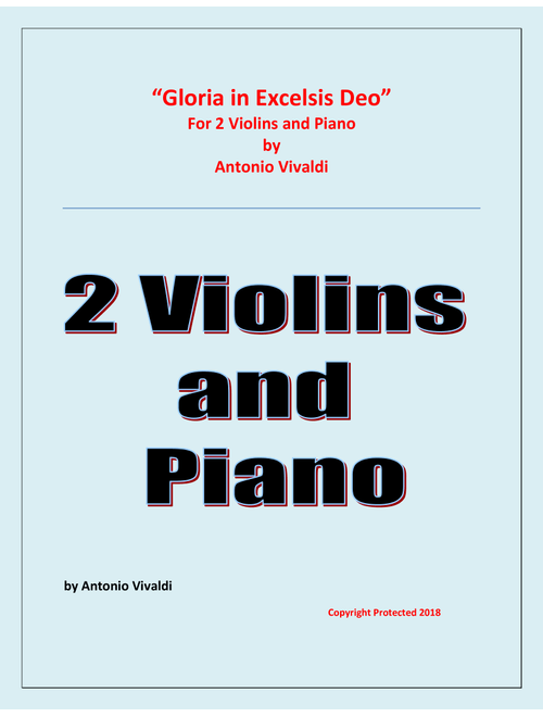 Gloria in Excelsis Deo - for 2 Violins and Piano (Arr. Raymond Fenech) - Antonio Vivaldi (Violin Duet)