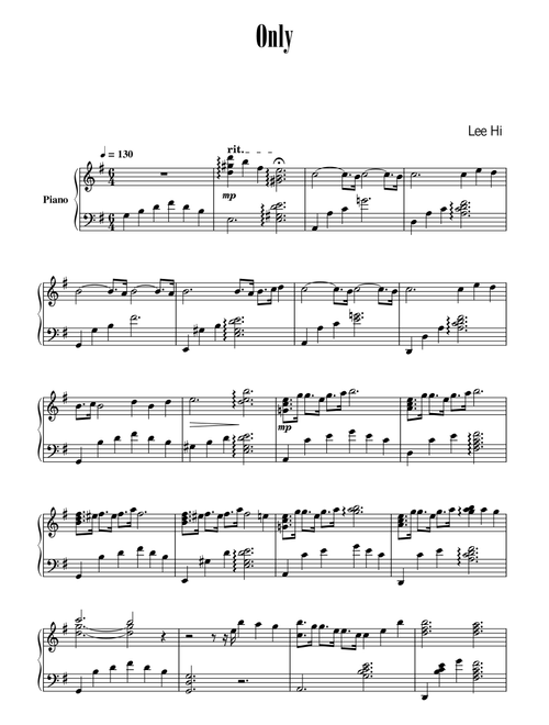 ONLY (Arr. BNTT-Piano) - Lee Hi (Piano Solo)