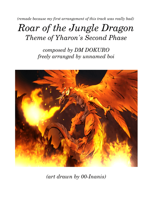 Calamity Mod OST | DM DOKURO - Roar of the Jungle Dragon | Piano solo (NEW VERSION)