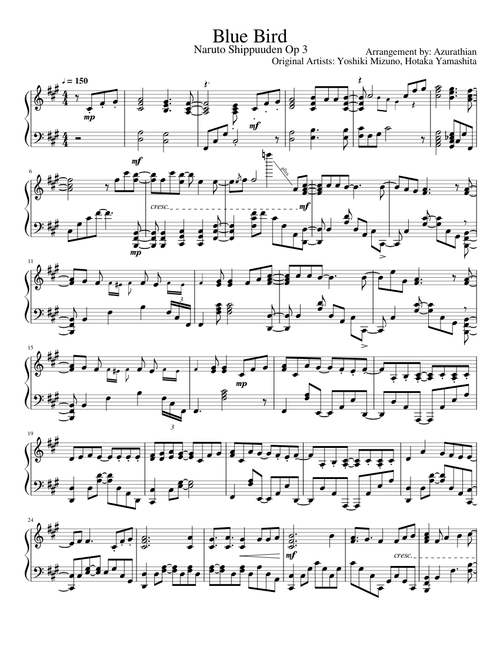 Blue Bird - Naruto Shippuden [piano] (TV Size)