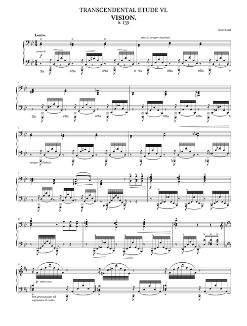 Liszt - 12 Transcendental Etudes (S. 139) sheet music by