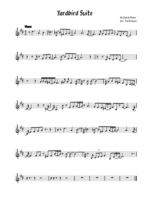 Yardbird suite – Charlie Parker