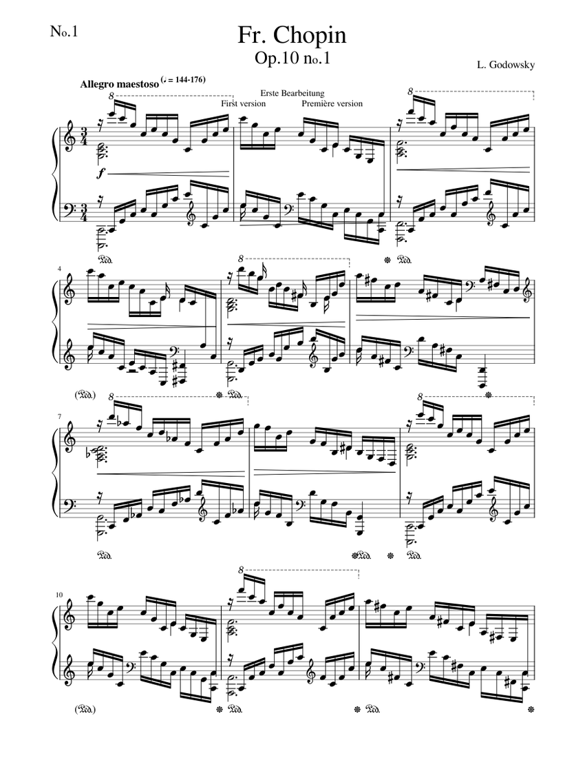 L. Godowsky - study no.1 Sheet Music for Piano (Solo) | MuseScore.com