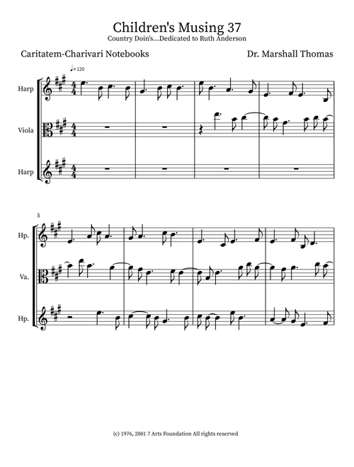 Children's Musing 37 - Celebrity Chamber Players (Small Ensemble)