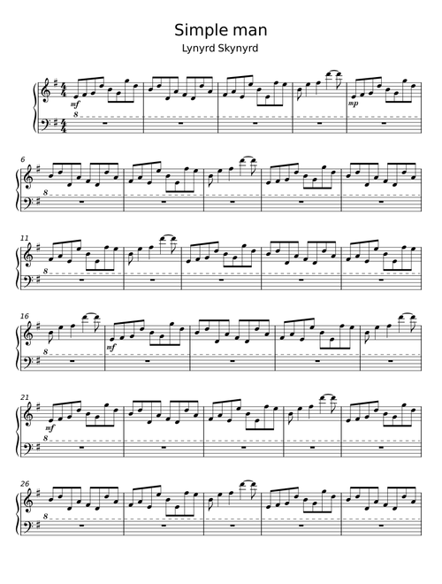 Simple man - Lynyrd Skynyrd