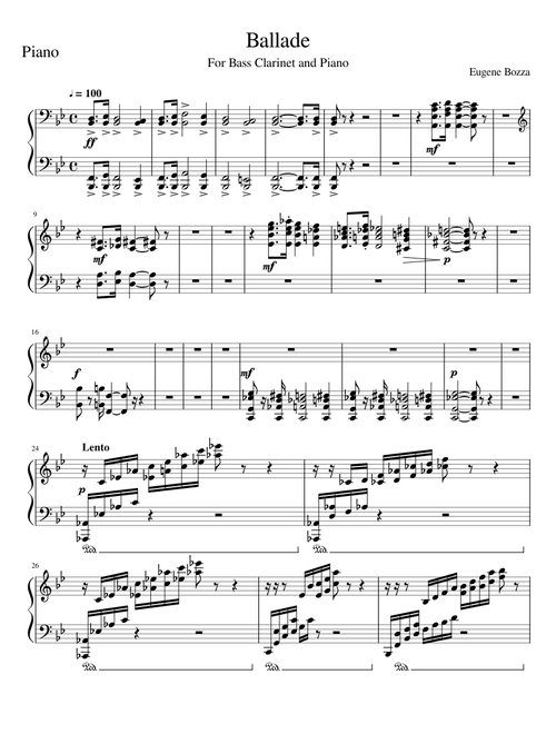 Ballade Piano Accompaniment
