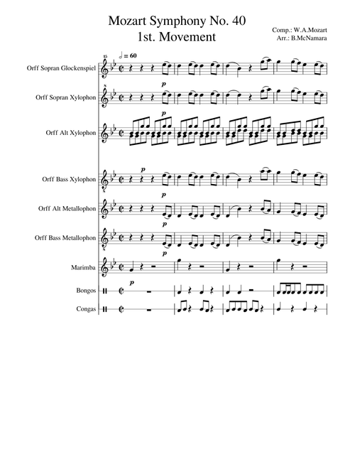 Symphony No.40 in G minor 1st movement , K.550 – Wolfgang Amadeus Mozart