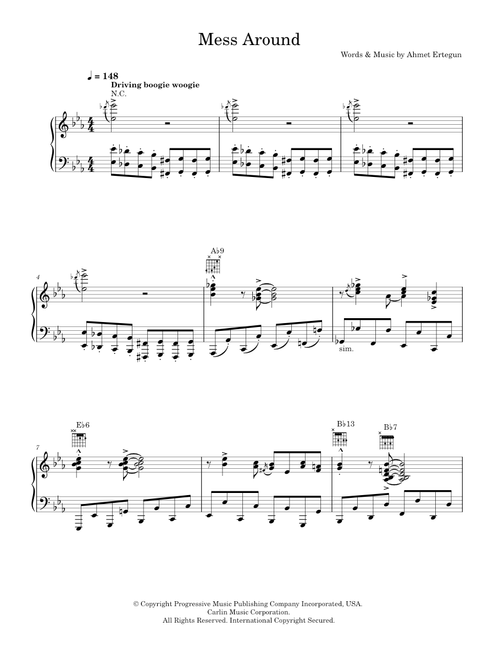 Mess Around - Ray Charles (Piano-Vocal-Guitar (Piano Accompaniment))