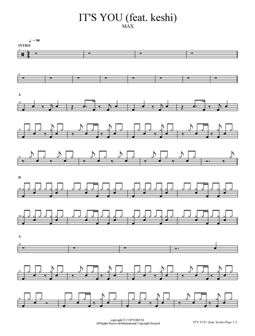 It's You (Arr. COPYDRUM) - MAX (Drums)
