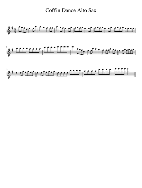 Coffin Dance Alto Sax