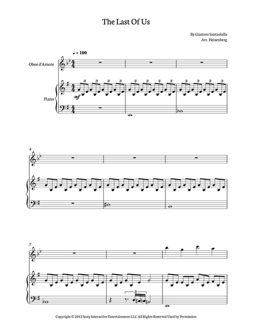 The Last Of Us (Arr. Heisenberg) - Gustavo Santaolalla (Instrumental Solo (with Piano Accompaniment))