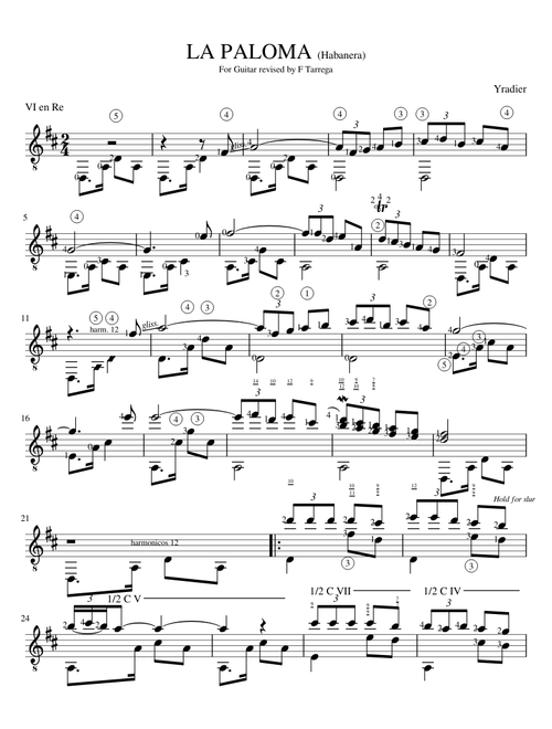 LA PALOMA (Habanera)