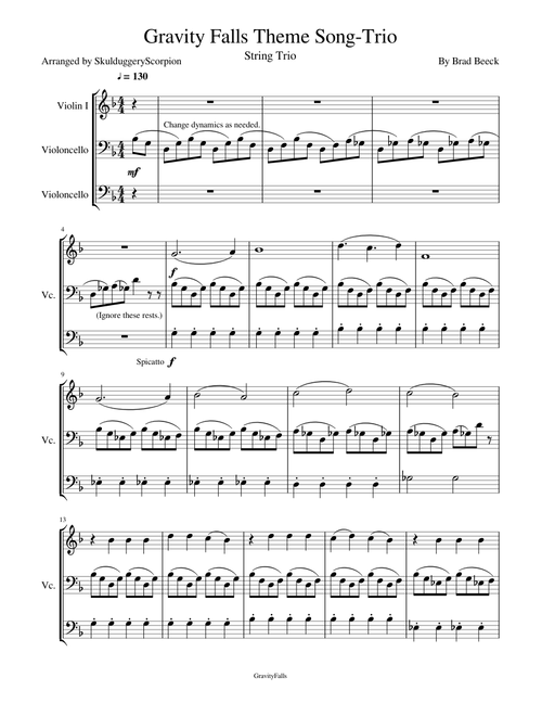 Gravity Falls Theme Song-Trio