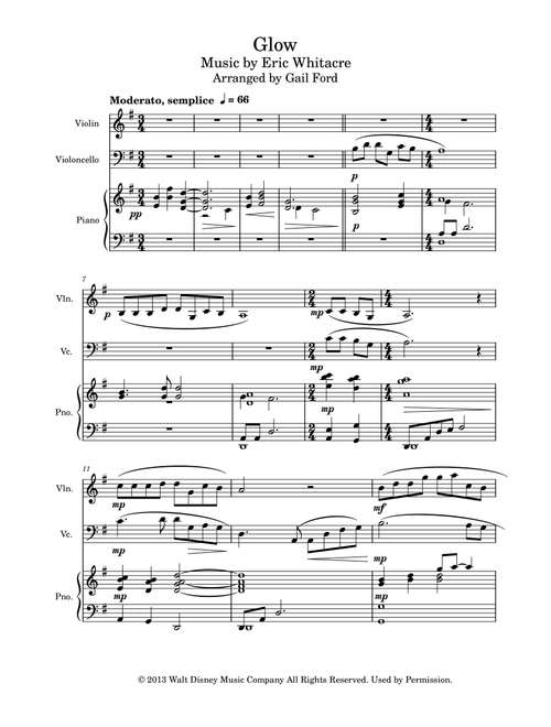 Glow (Arr. Gail Ford) - Eric Whitacre (String Ensemble)