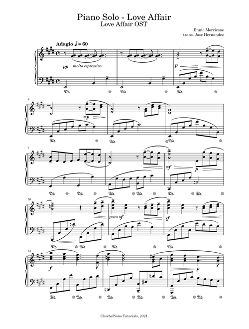 Piano Solo -Love Affair OST – Ennio Morricone
