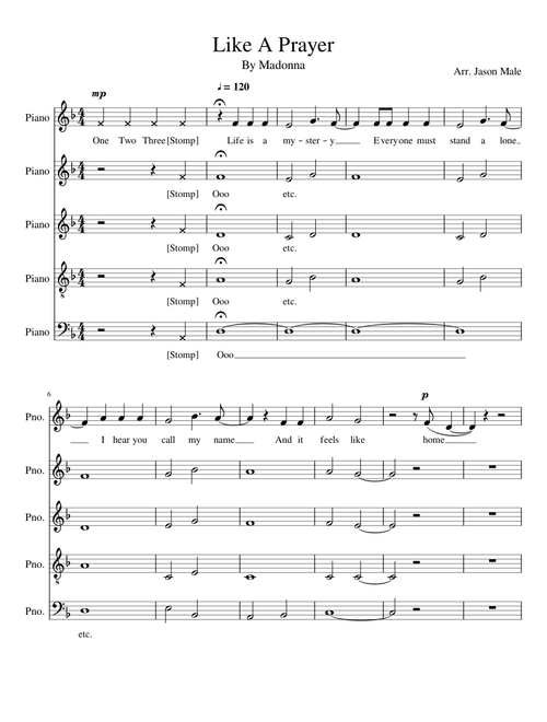 Like A Prayer SATB