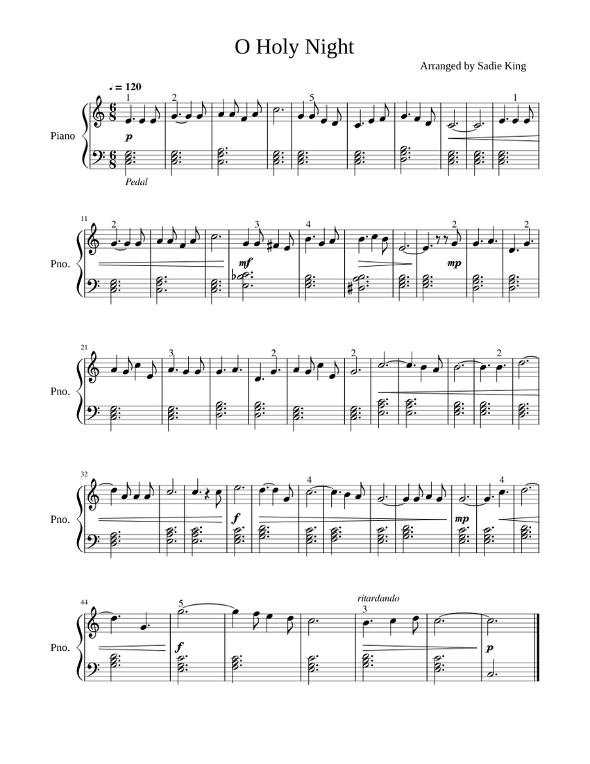 o-holy-night-easy-piano-sheet-music-for-piano-solo-musescore-com