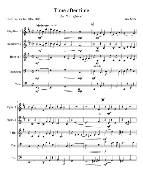 Time after time - Jule Styne  5tet