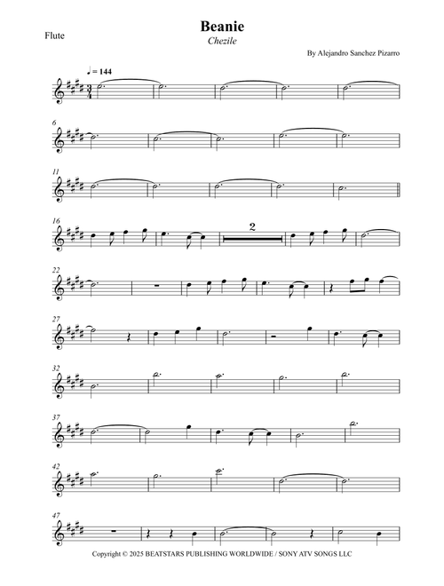 Beanie (Arr. Wesley S. SIlva) - Chezile (Flute Solo)