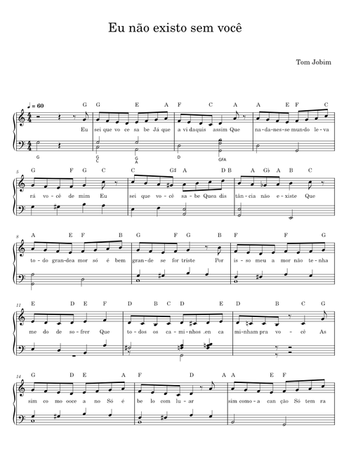 Eu não existo sem você - Tom Jobim