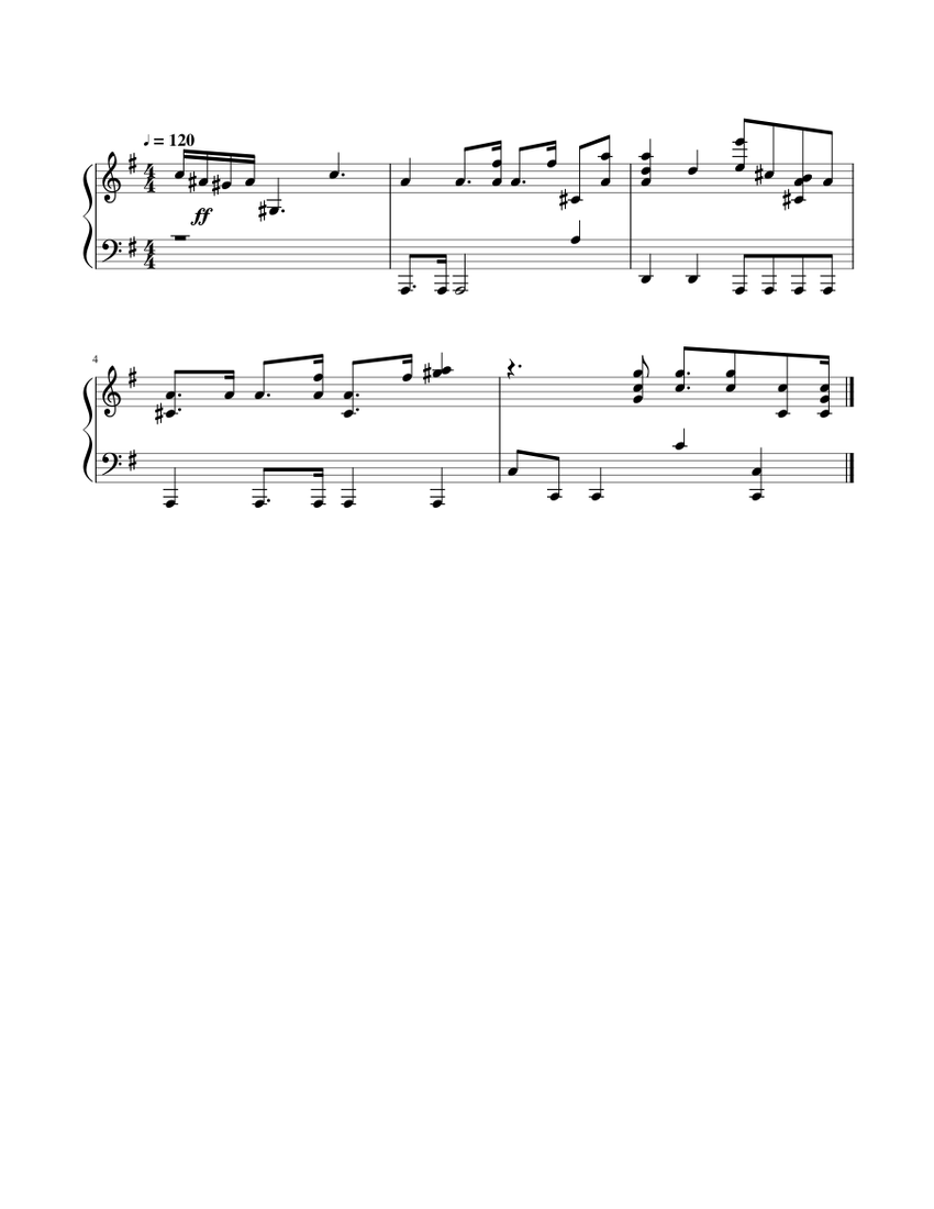 Boomerang Movies 34 Years Fanfare Sheet music for Piano (Symphony