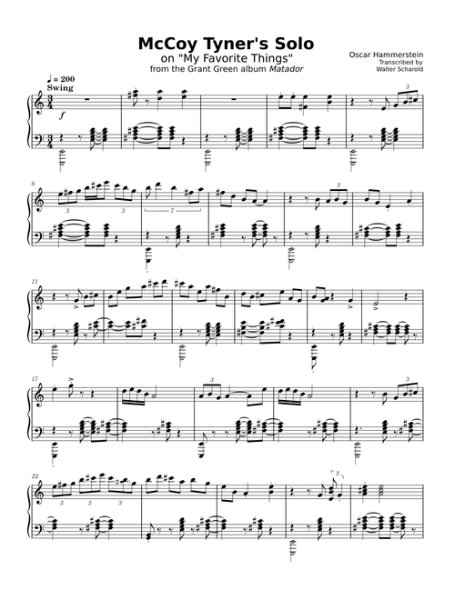 My Favorite Things - McCoy Tyner's Solo from Grant Green - Matador album