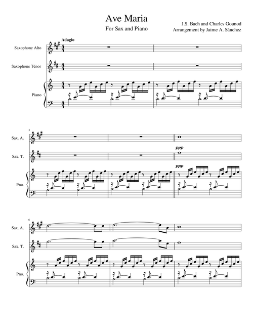 Ave_Maria Bach altosax tenorsax piano