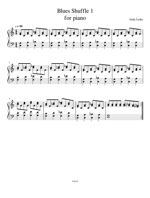 12 Bar Blues Shuffle in C