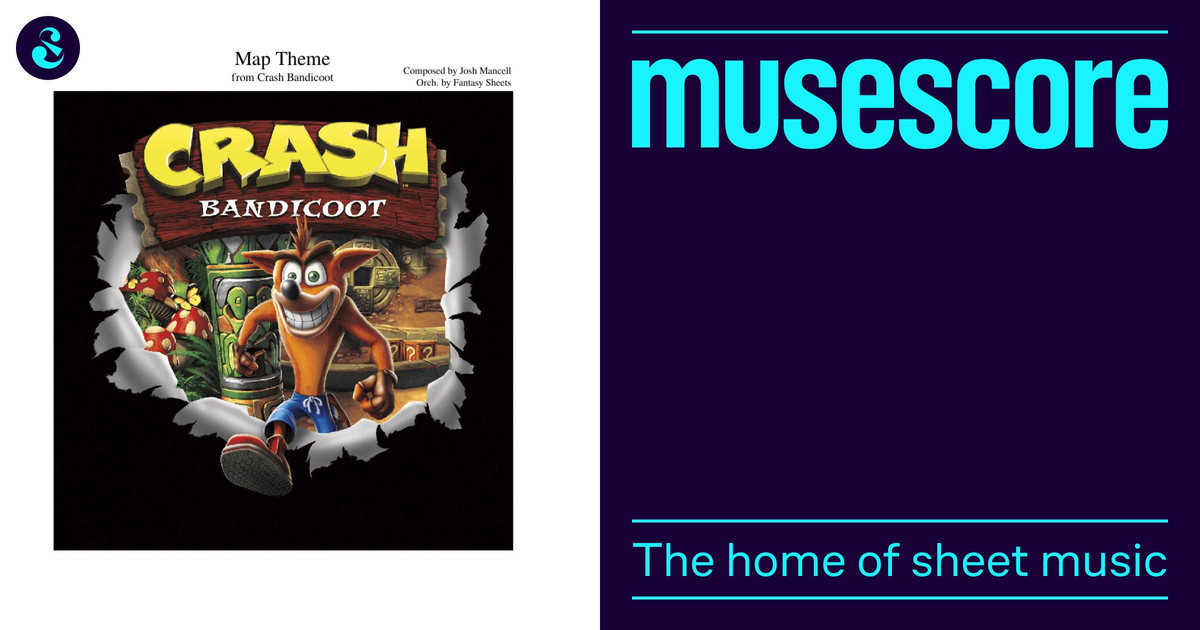 Crash Bandicoot Map Theme Sheet music for Saxophone baritone, Guitar