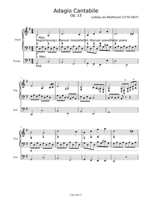 ADAGIO CANTABILE de la Sonate Pathétique Op.13 – Ludwig van Beethoven Adagio Cantabile aus Pathetique, op 13, Beethoven
