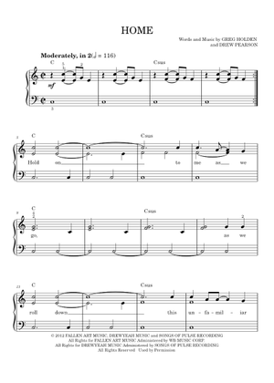 Home – Phillip Phillips Sheet Music for Piano (Solo) easy | MuseScore.com