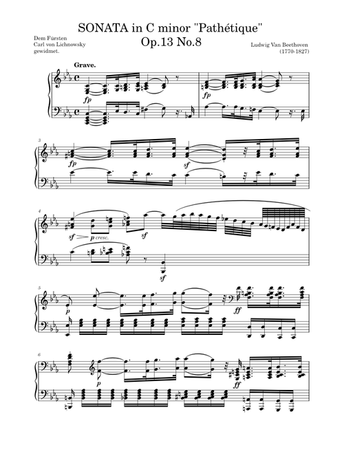 Sonata in C minor 'Pathétique' (Op.13 No.8), L.V. Beethoven