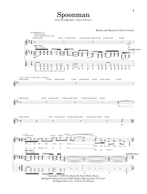 Spoonman - Soundgarden (Guitar Tab)
