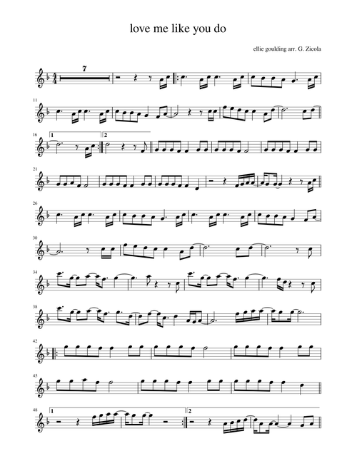 love me like you do - Sax alto -