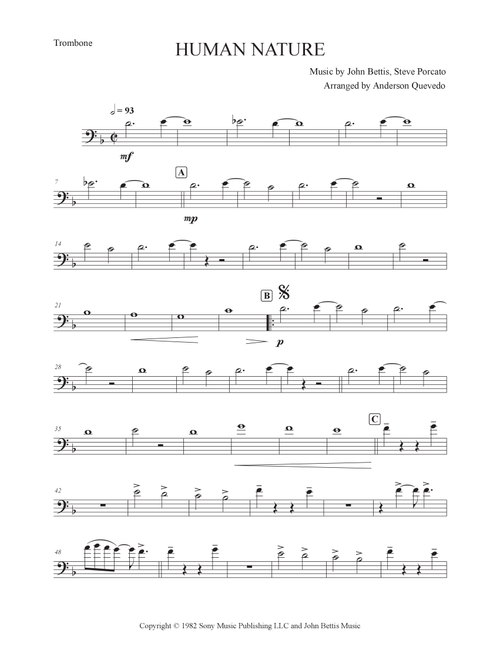 Human Nature (Arr. Anderson Quevedo) - Michael Jackson (Trombone Solo)